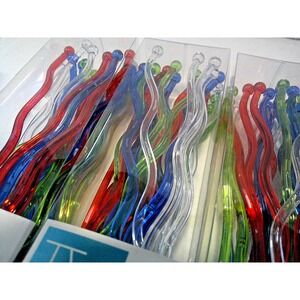 NEW Creative Converting 120 count colorful 7" plastic stirrers